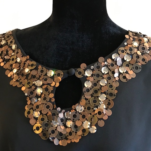 Dana Buchman Copper Jeweled Blouse - Picture 3 of 11